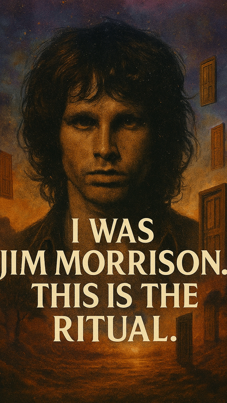 “I Was Jim Morrison. This Is the Ritual.” / “Yo fui Jim Morrison. Este es el ritual.”